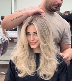 22 Summer Blonde Hair Colors To Show to Your Colorist ASAP Blonde Hair Layers Medium, Balayage Hair Blonde With Money Piece, Cold Blonde Hair Balayage, Blonde Balayage On Blonde Hair, Blonde Hair 2024, Different Blonde Shades, Milky Blonde Hair, Brunette Blonde Hair, Blonde Long Layers