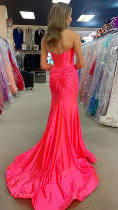 Elevate your evening with our Sweetheart A-Line Satin Long Prom Dress. Made with quality satin, this dress hugs your curves in all the right places and flows flawlessly to the floor. The sweetheart neckline adds a touch of romance while the A-line silhouette elongates your figure. Perfect for prom or any special occasion. Dress DetailStyle: A-lineFabric: SatinColor: Fuchsia, Red, Sage Green, BlackLength: LongNeckline: SweetheartSleeves: Sleeveless Satin Long Prom Dress, Hot Pink Prom Dress, Red Sage, Prom Fashion, Strapless Prom Dresses, Pink Prom Dress, Cute Dress Outfits, Prom Style, Prom Dress Inspiration