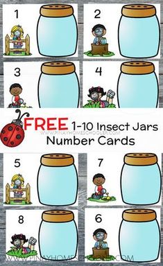 Preschool Insects Activities, Counting Mats, Creative Curriculum