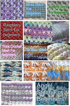 crochet patterns and instructions for beginners to make blankets, scarves or afghans