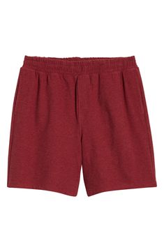 Lightweight and stretchy, these all-activity sweat shorts sport a roomy fit and a zippered back pocket for stowing keys, energy gels and other small essentials. 7" inseam; 24" leg opening; 12 1/2" front rise; 16 1/2" back rise (size Medium) 87% polyester, 13% elastane Machine wash, tumble dry Made in the USA of imported materials or imported Cotton Athletic Shorts With Side Pockets For Workout, Casual Activewear Knee-length Shorts With Pockets, Athleisure Activewear With Pockets, Knee-length Shorts, Athleisure Activewear With Pockets In Knee-length Shorts, Athleisure Knee-length Athletic Shorts For Loungewear, Comfortable Relaxed Fit Gym Shorts, Casual Athletic Shorts With Comfort Waistband For Workout, Relaxed Fit Knee-length Activewear Shorts For Athleisure, Casual Activewear With Relaxed Fit Knee-length Shorts