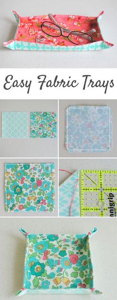 the instructions for how to make fabric trays