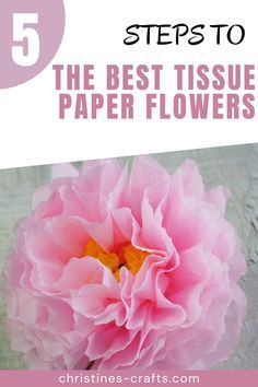 Bring a pop of color to your home with these exquisite DIY tissue paper peony flowers! Not only are they easy to make, but they can also serve as an elegant addition to your home decor.  Create giant paper flowers for effect or tiny ones as a gift. It is up to you. With our step-by-step instructions and a video tutorial, you'll have a breathtaking bouquet of flowers in no time.  So why wait? Click now and start crafting! Giant Tissue Paper Flowers, Paper Flowers Diy Easy, Tissue Paper Flowers Diy, Tissue Paper Crafts, Tissue Flowers, Coffee Filter Flowers, Easy Paper Flowers, Paper Peonies, Paper Craft Tutorials