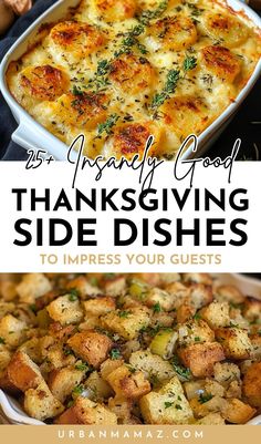 thanksgiving side dishes with text overlay