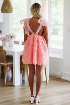 We love this pink girly tulle dress with flower petal detailing. It's perfect for sorority rush! Fit: True to size with stretch in the waist making it an easy fit. Model is 5'6 wearing size small. #minidress #pinkdress #summerfashion #fashionstatement #femininestyle #summerstyle #casualoutfit #wardrobeessentials #fashionforward #dressup #trendylook #stylish Day Mini Dress, Sorority Rush Outfits, Rush Outfits, Sorority Rush, Flower Petal, Pink Mini Dresses, Preppy Outfits, Tulle Dress, Top Dress