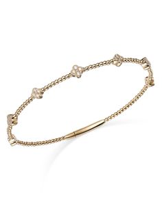 Bloomingdale's Diamond Cluster Beaded Bangle Bracelet in 14K Yellow Gold, 0.40 ct. t.w. - 100% Exclusive Gold Diamond Bracelet, Beaded Bangles Bracelets, Bracelets Gold Diamond, Bead Bangles, Buying Diamonds, Exclusive Jewelry, Diamond Cluster, Bangle Bracelet, Diamond Bracelet