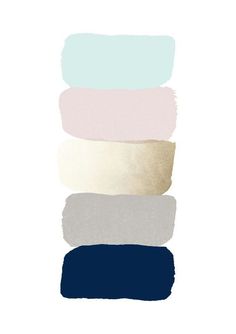 four different shades of blue, pink, and grey on a white background with text