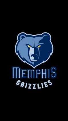 the memphis grizlies logo on a black background