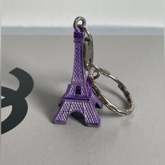 Eiffel Tower Paris France Purple 3d Key Chain Ysl Card Holder, Camera Keychain, Kate Spade Card Holder, Fendi Vintage, Vera Bradley Wallet, Key Wallet, Silver Bags, Silver Keychain, Kate Spade Accessories