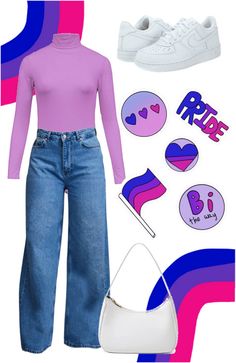 Bisexual Outfit | ShopLook Bisexual Pride Outfit Ideas, Bi Outfits Aesthetic, Bisexual Outfits Aesthetic, Bi Pride Outfit, Bisexual Outfits Style, Bisexual Style, Pride Outfit Ideas Women, Cute Pride Outfits, Bi Outfits