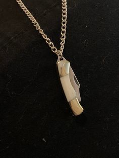 Folding Mini Knife, Knife Necklace, Charm Necklaces, Charm Necklace, Arrow Necklace, Necklace Etsy, Bones, Handmade Items, Jewelry Necklaces