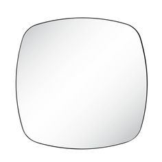 the side view mirror is shown in black, and it has a white square shape