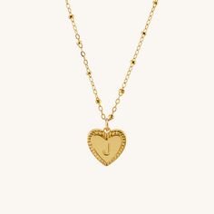 Elevate your everyday style with our stunning Personalized Heart Charm Necklace. Made from tarnish-resistant gold-filled material, this delicate piece features a charming initial letter heart, making it the perfect addition to your jewelry collection. Customizable with your initial or a loved one’s, it’s an ideal gift for birthdays, anniversaries, or just because! • Single Necklace• Gold Filled• Satellite Chain Length: 17" + 1" extender• Cable Chain Length: 18" + 1" extender• Twist Chain Length: Gold Necklace Charm, Heart Initial Necklace, Letter Necklace Initials, Single Necklace, Gold Necklace Pendant, Letter Charm Necklace, M Necklace, What I Want For Christmas, Heart Charm Necklace