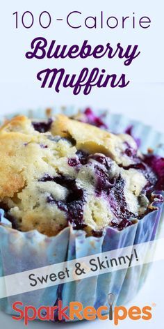 Low Fat Blueberry Muffins, Menu Sarapan Sehat, 100 Calorie Snacks, 100 Calorie, Healthy Muffin Recipes, Carb Foods, Low Calorie Desserts