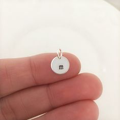 "A simple round sterling silver charm that you can add to your current necklace or charm bracelet. This is a 1/4\" charm and is 1mm thick. This charm matches the running necklaces and small initial necklace that I have in my shop. Customize it with a new race, initial, symbol, or name. To continue shopping http://justjaynes.etsy.com To preview new jewelry, \"Like\" me on Facebook: http://www.facebook.com/JustJaynes" Small Initial Necklace, Running Necklace, Necklace Sister, Bff Necklace, Silver Gift Wrap, Bff Necklaces, Best Friend Necklaces, Silver Horse, Friendship Jewelry