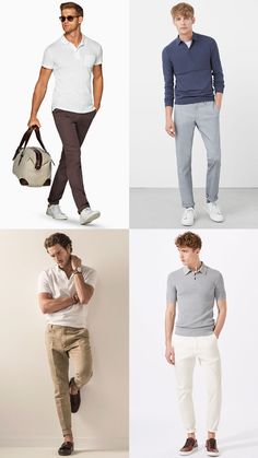 Men's Polo Shirt, Chinos and Loafers Outfit Inspiration Lookbook Mens Minimalist Wardrobe, Uniqlo Outfit, Edgy Leather Jacket, Casual Outfits Plus Size, Polo Shirt Outfits, Minimalist Fashion Men, Loafers Outfit, Need Money, Polo Style