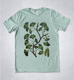 READ BEFORE PURCHASING  - We use Bella Canvas brand t-shirts, please check the sizing chart - White color is 100% soft cotton - Heather Prism Dusty Blue color is 99/1 cotton/polyester - Heather Stone and Heather Storm colors are 52/48 cotton/polyester blend - Women's style t-shirts are slim fit with longer body length - Sizing chart is the last image on the listing - Printed with environmentally friendly water based inks - Wash cold and hang dry for best results -- DELIVERY ESTIMATES -- After we process your order ( 3-5 days ) it will be shipped with USPS or FedEx International. Delivery within US: 4-7 days All other countries: 30-40 days *Please note this is just an estimate and the actual time may vary. -- RETURNS & EXCHANGES -- All items are made to order and we don't accept any returns Maidenhair Tree, Heather Storm, Botanical Shirt, Ink Wash, Ginkgo Biloba, Plant Print, Flower Shirt, Vintage Graphics, Dusty Blue