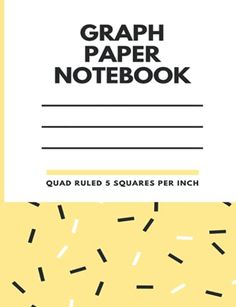 the graph paper notebook is shown in black and white