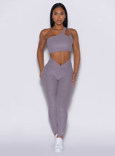 V Active Leggings Lilac Gray, Lilac Grey, Active Leggings, Deep V, Brunei, Mid Rise, Lilac, High Rise, Leggings