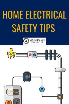 an electrical safety poster with the words home electrical safety tips