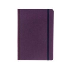 a purple notebook on a white background