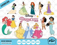 disney princess svg cut files