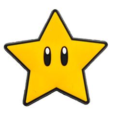 a yellow star with two eyes on it