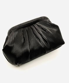 Welcome to mycutiebag ❤️ Over sized Black Ruched Leatherette Clutch bag, a statement piece that seamlessly blends sophistication with contemporary flair. This over sized clutch, crafted with precision from high-quality leatherette, features a luxurious ruched design that adds depth and texture, making it a standout accessory for any occasion. The kiss lock closure not only adds a touch of vintage charm but also ensures the security of your belongings. The spacious interior is designed to hold pl Big Clutch Bag, Event Clutch With Removable Pouch, Modern Pouch Evening Bag With Magnetic Closure, Modern Clutch Bag For Events, Modern Magnetic Pouch Evening Bag, Modern Clutch For Events, Modern Magnetic Closure Pouch Evening Bag, Trendy Black Pouch For Evening, Chic Clutch Pouch For Events