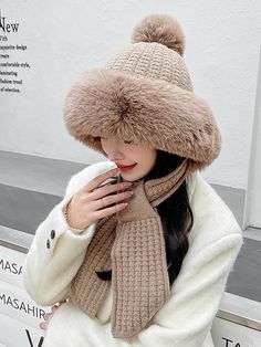 DescriptionThis women's winter solid color adult plush hat is made from very soft cashmere. The fabric is soft and delicate, comfortable and warm. The one-piece hat scarf design is perfect for those who want to protect their head from cold weather.FeatureItem Code: 7089204396094Material: CashmerePattern: Solid ColorStyle: Sweet StyleSeason: WinterFunction: Warmth Plush Hat, Comfortable Sweater, Neckline Designs, Women Long Sleeve Dress, Warm Socks, Hat Scarf, Scarf Design, Sweet Style, Cotton Socks