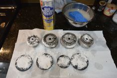 the dough is covered with powdered sugar and ready to be baked in the oven