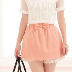 £14.31 Buy 'Tokyo Fashion – Bow-Accent Lace-Trim Skort' with Free Shipping at YesStyle.co.uk. Browse and shop for thousands of Asian fashion items from Taiwan and more! Girl Stuff, Dress Skirt