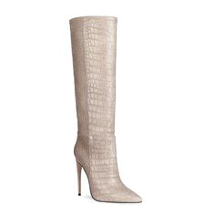 Shop Up2step Nude Sexy Woman Croc-Printed Stiletto Heel Knee High Boots color Nude for Anniversary, Party, Travel with worldwide Free shipping & Free return. Beige Knee-high Heeled Boots For Party, Beige Heels For Night Out, Beige Fitted Heels For Night Out, Trendy Beige Party Boots, Fitted Beige Heels For Night Out, Beige Boots For Night Out, Chic Beige Boots For Night Out, Party Heeled Boots With 4-inch Heel, Fitted Heeled Boots With 4-inch Heel For Party