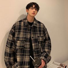 Material: 60% PolyesterFeatures: Jacket, lapel, long sleeve, plaid pattern design, no stretchy, relaxed fit, unisex, soft and breathable, couple outfits.Style: Casual, college, vintage Baggy Jacket, Plaid Pattern Design, Costume Bags, Grid Pattern, Long Sleeve Plaid, Couple Outfits, Red Jacket, Bra Set, Handbag Backpack