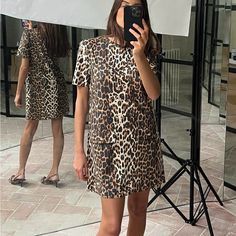 Brand New With Tags! Current Season. Sold Out In A Lot Of Stores. Animal Print Short Dress, Zara Blue Dress, Zara Summer Dress, Black Faux Leather Dress, Zara Printed Dress, Brown Maxi Dresses, Eyelet Maxi Dress, Printed Short Dresses, Checkered Dress