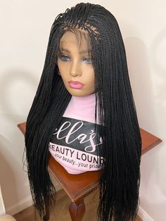 Please Note As you place your orders, please send your telephone number as required by DHL Express for shipping. This is very important Thank you. DESCRIPTION Colour 2 (Natural Black) Length: 30-33inches It is made on a full lace wig  *the pictured wig is set to ship It can be packed into a bun as shown in the pictures so as to prevent from touching the neck and it can also be let down.  You can hardly tell its a wig! Very natural. This wig is ready to ship out immediately Twisted Braids, Box Braids Wig, Short Box Braids Hairstyles, Short Box Braids, Ghana Braids, Box Braid Wig, Micro Braids, Senegalese Twist, Box Braid