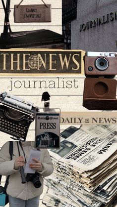 the news journalist daily and news cover with an image of a woman holding a newspaper