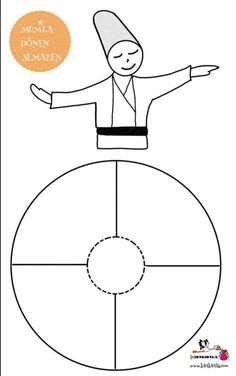 a person standing on top of a circle with their arms spread out and pointing to the sky