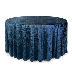 120 Inch Round Crushed Velvet Tablecloth Navy Blue - Bridal Tablecloth Navy Blue Napkins, Velvet Tablecloth, Round Tablecloths, Fitted Table Cover, Banquet Table, Wedding Tablecloths, Blue Napkins, Round Tables, Round Table Covers