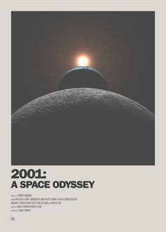 an image of the moon and earth with text that reads, 2001 a space odyssey