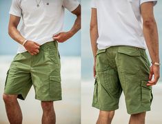 Pioneers love our Surplus pants. In its simplest form, the olive-green patch pocket trouser is the pinnacle of design, everything you need and nothing you don't. Now we have designed a summer version so you can wear your favourites all year round. We have replicated the essence of the iconic trousers in these shorts. Style meets functionality with additional cargo pockets and a reinforced crotch panel. 30 degree delicate wash  Made from 97% cotton and 3% elastane. Son Clothes, Army Shorts, Work Wear Outfits, Army Surplus, Shorts Style, Club Shirts, Simplest Form, Laid Back Style, Pocket Tshirt