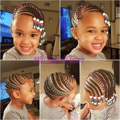 Children Braided Hairstyles, Cute Braids For Kids, Braided Hairstyles Kids, Kids Braids With Beads, Crazy Hair For Kids, Hairstyle For Kids, Winter Hair Care, Kids Hairstyle