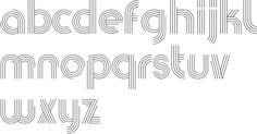 the font and numbers are arranged to form an abstract line art style, including letters that appear