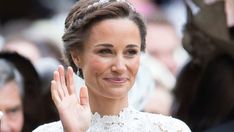 Meghan Markle and Prince Harry weren't allowed to sit together at Pippa Middleton's 2017 wedding to James Matthews—here's why. #royalsnews Pippa Middleton Wedding Dress, Pippa Middleton Wedding, Wedding Makeup Bride, Wedding Hairstyles Medium Length, Curly Wedding Hair, Bridal Accessory, Nicky Hilton, Long Hair Wedding Styles, Short Wedding Hair