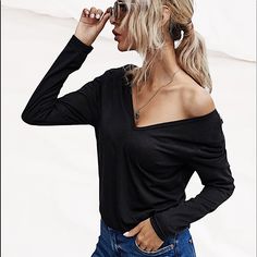 Black Tribal Embroidery Back, Long Sleeve Shirt. Measurements Posted In Pic Above. Elegant Black V-neck Long Sleeve Top, Black V-neck Long Sleeve Top For Fall, Elegant Black Long Sleeve V-neck Top, Black V-neck Top For Night Out, Casual V-neck Shirt For Night Out, Black Casual Long Sleeve Top For Summer, Casual Black Long Sleeve Top For Summer, Black Long Sleeve V-neck Top For Fall, Trendy Black V-neck Shirt