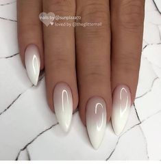 Unghie Sfumate, Nail Art Designs Images, Milky Nails, Stiletto Nail Art, Her Nails, Ombre Nail Designs, Almond Nails Designs, Nail Arts, Nail Shapes