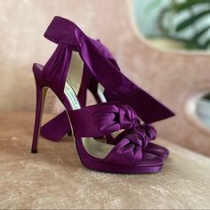 Jimmy Choo Stilettos Size 38 Made In Italy Worn Once Chic Purple Heels For Gala, Purple Heels, Purple Black, Purple And Black, Got Married, Color Purple, Jimmy Choo, Shoes Women Heels, Shoes Heels