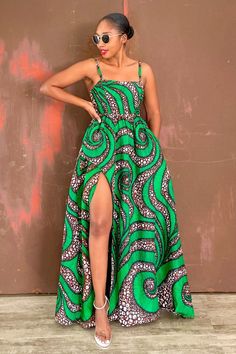 long dress in African wax with straps and sleeves. length 150cm perfect for summer, African Reggae Dresses, Long Dresses Casual African, Fulani African Dress, Long African Dresses Ankara Beautiful, Simple Ankara Gowns, Ankara Clothes, Ankara Inspiration, Robes Wax, Kitenge Dress