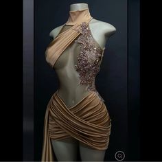 Brand New & Never Worn. In Excellent Condition. Luxury Gold Mini Dress For Evening, Halter Top Dresses, Glamour Dress, Prom Dress Inspiration, Pretty Prom Dresses, Fantasy Dress, Glam Dresses, Fancy Outfits, Stage Outfits