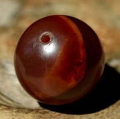 Antique German Idar-Oberstein Carnelian Agate Round Stone Bead, African Trade | eBay Brown Carnelian Beads For Healing, Colorful Traditional Agate Beads, Traditional Agate Large Beads, Vintage Agate Oval Beads, Brown Carnelian Round Beads, Antique Large Agate Beads, Bead Collection, Carnelian Agate, Traditional Oval Agate Beads, Gems, And Cabochons