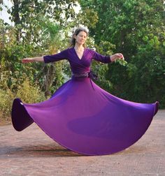 Whirling Skirt Violet with jacket, Violet Sufi Skirt, Skirt for Whirling Luxury Purple Formal Skirt, Skirt With Jacket, Quiet Music, Worship Outfits, Praise Dance Garments, Dance Garments, Belly Dance Skirt, Praise Dance, Long Frock